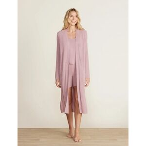 New $148 Barefoot Dreams  CozyChic Ultra Lite Everything Cardigan, Teaberry, XS